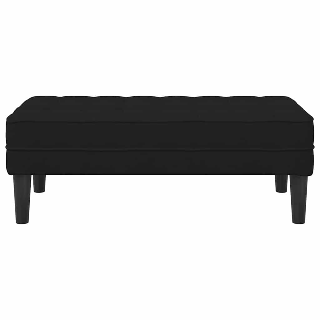 banc avec coussin Noir 113 x 57 x 39 cm Velours - XIOS