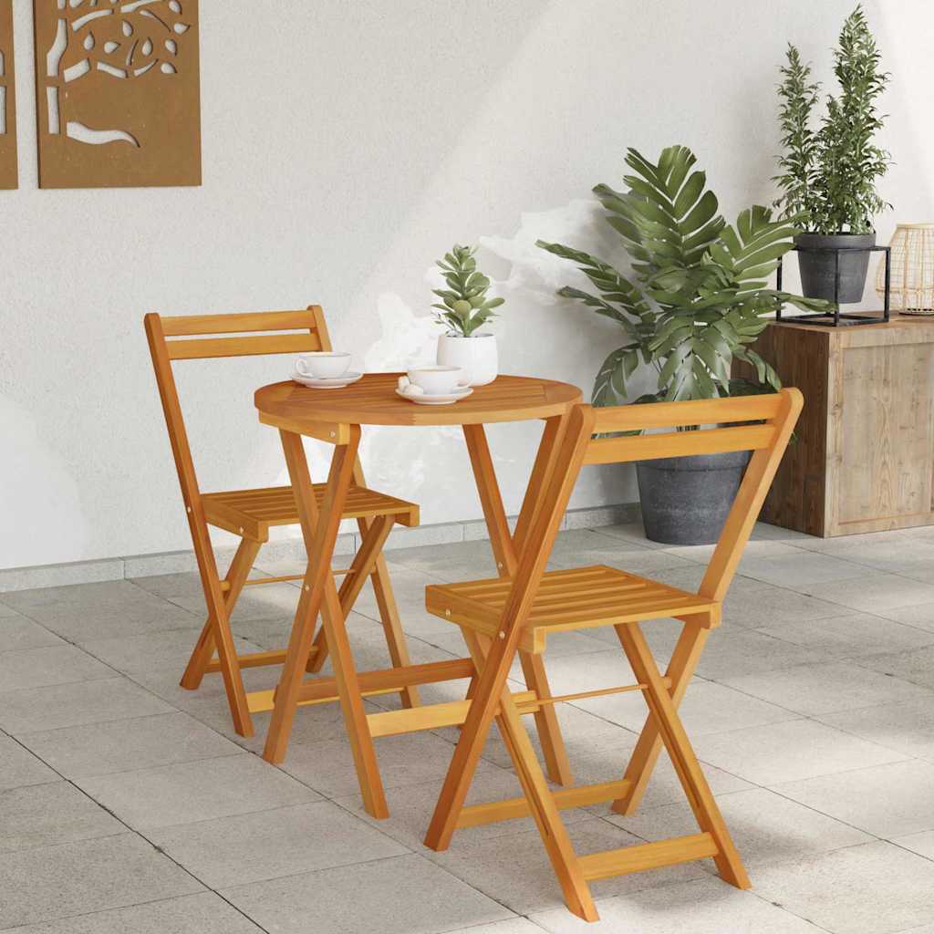 Ensemble de salle à manger pour jardin 3 pcs Huile Naturelle - XIOS