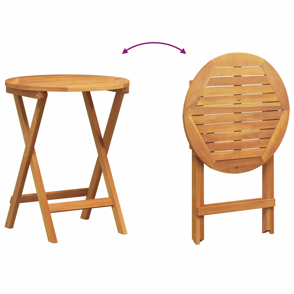 Ensemble de salle à manger pour jardin 3 pcs Huile Naturelle - XIOS
