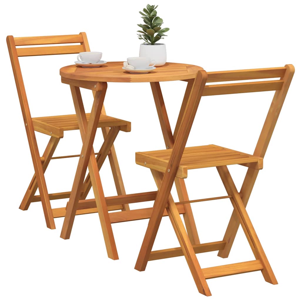 Ensemble de salle à manger pour jardin 3 pcs Huile Naturelle - XIOS