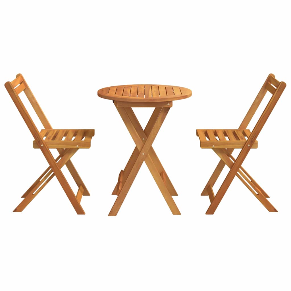 Ensemble de salle à manger pour jardin 3 pcs Huile Naturelle - XIOS
