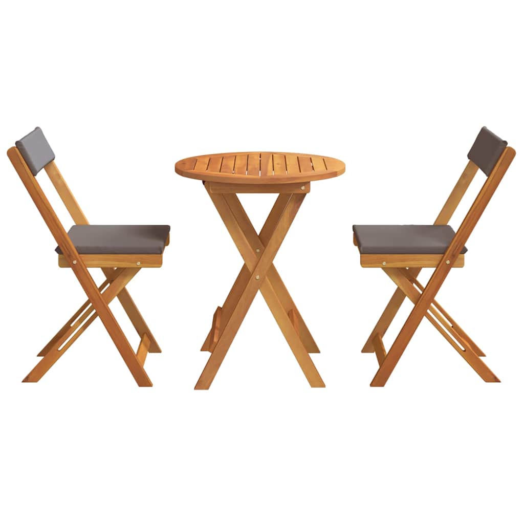 Ensemble de salle à manger pour jardin 3 pcs Huile Naturelle - XIOS