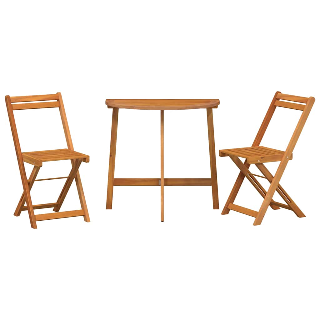 Ensemble bistrot 3 pcs Huile Naturelle Bois d'Acacia Massif - XIOS