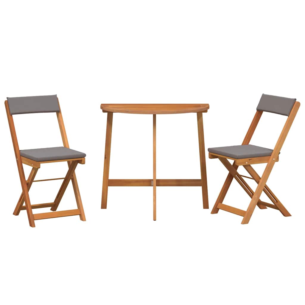 Ensemble bistrot 3 pcs Huile Naturelle Bois d'Acacia Massif - XIOS