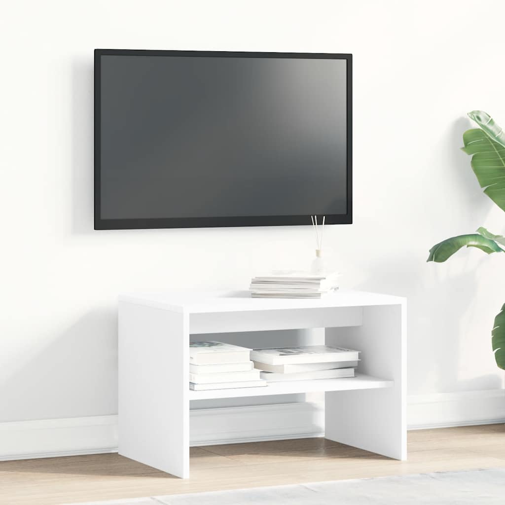 Meuble TV blanc 60x40x40 cm bois d'ingénierie - XIOS