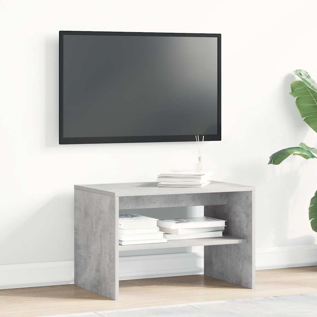 Meuble TV gris béton 60x40x40 cm bois d'ingénierie - XIOS