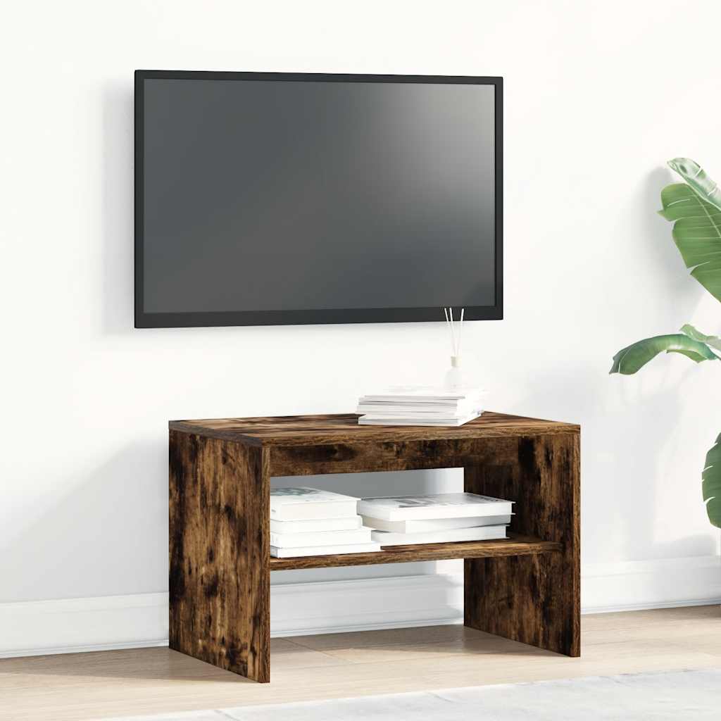 Meuble TV chêne fumé 60x40x40 cm bois d'ingénierie - XIOS
