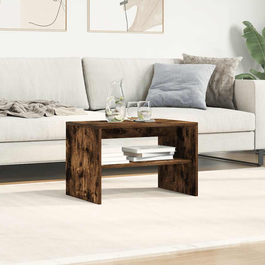 Meuble TV chêne fumé 60x40x40 cm bois d'ingénierie - XIOS