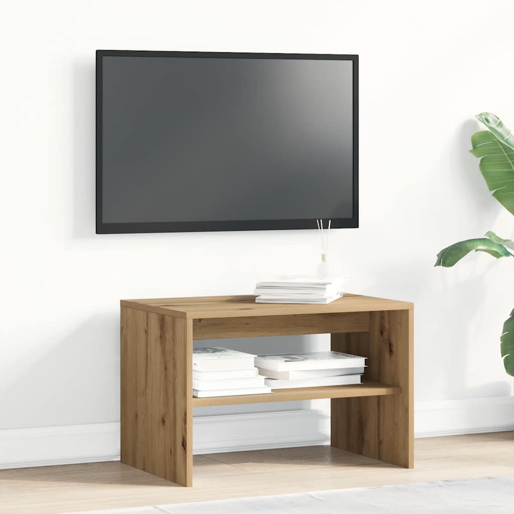 Meuble TV chêne artisanal 60x40x40 cm bois d'ingénierie - XIOS