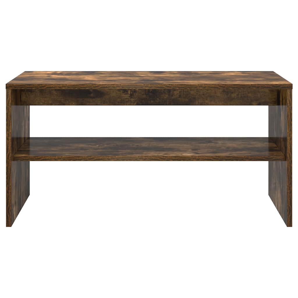 Meuble TV chêne fumé 80x40x40 cm bois d'ingénierie - XIOS
