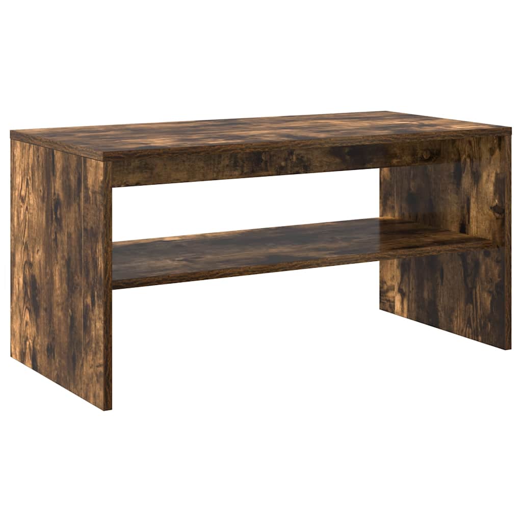 Meuble TV chêne fumé 80x40x40 cm bois d'ingénierie - XIOS