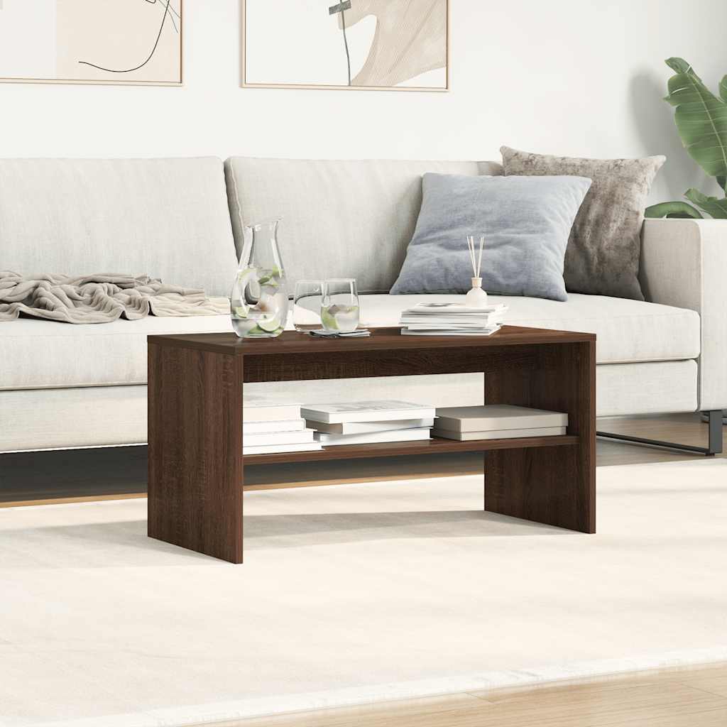 Meuble TV chêne marron 80x40x40 cm bois d'ingénierie - XIOS