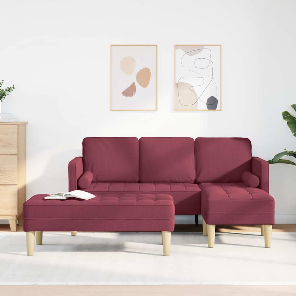 Ensemble de Canapés 2 pcs Rouge bordeaux 173 x 131 x 67 cm - XIOS