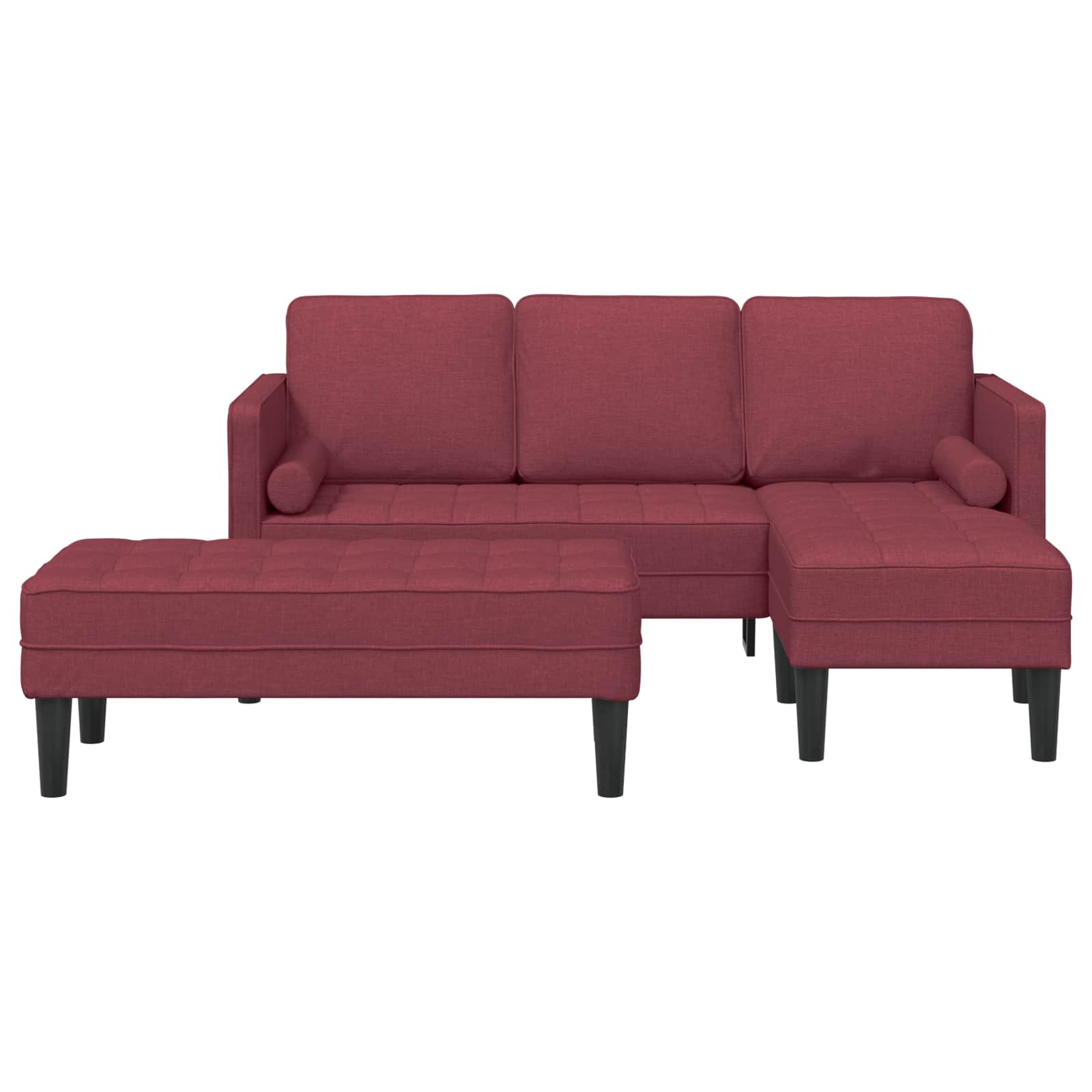 Ensemble de Canapés avec coussin 2 pcs Bordeaux Polyester - XIOS