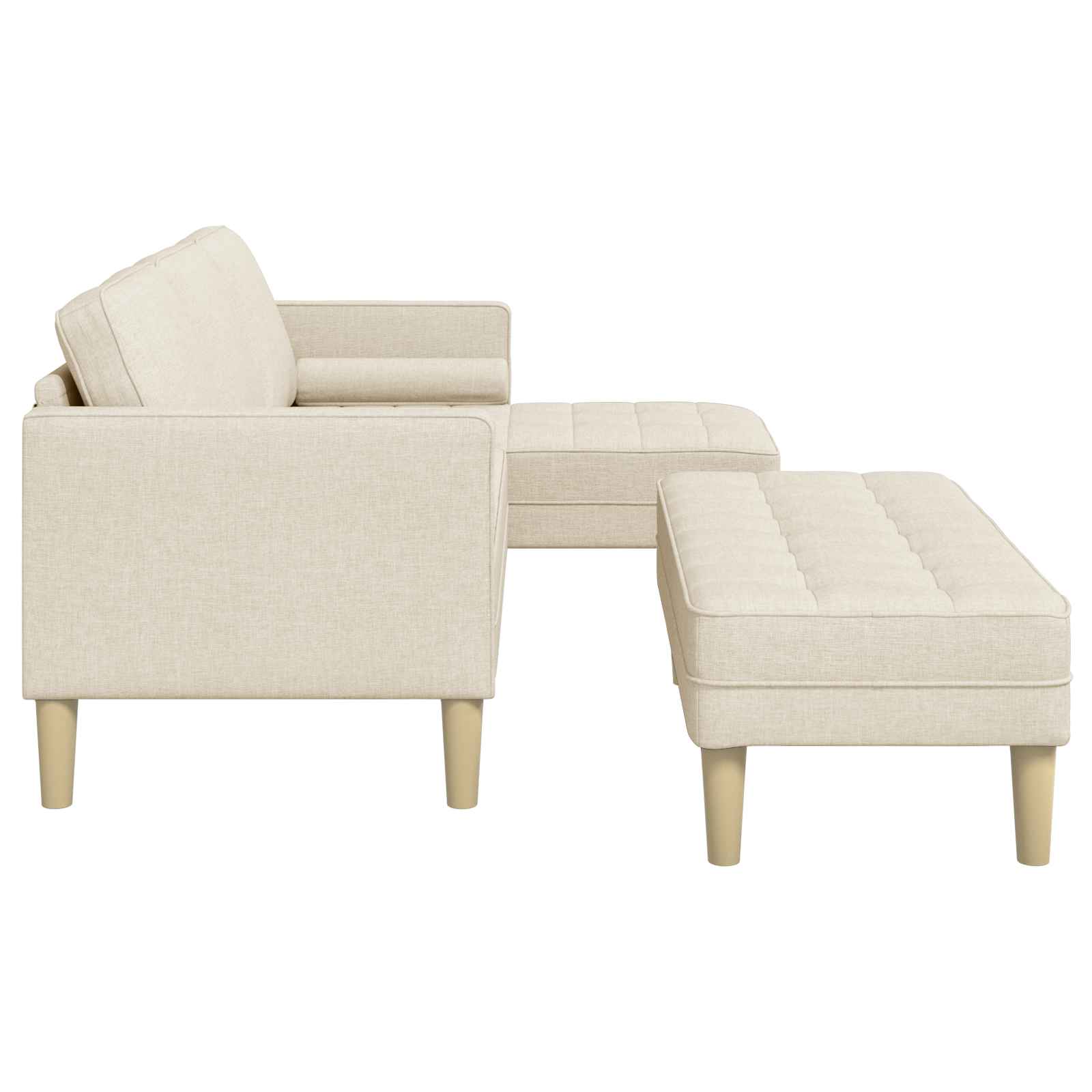 Ensemble de Canapés avec coussin 2 pcs Lin Polyester - XIOS