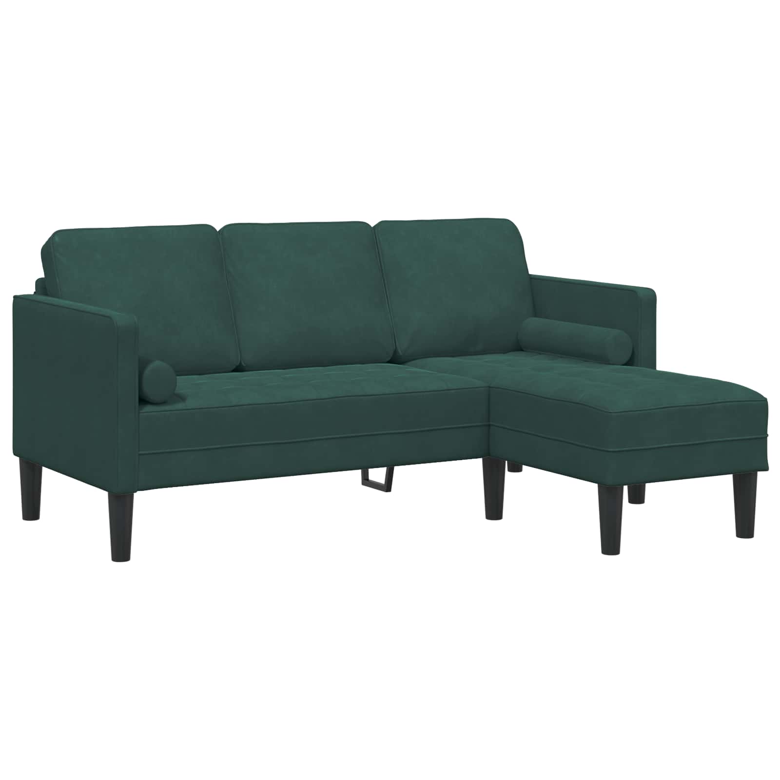 Ensemble de Canapés avec coussin 2 pcs Vert foncé Polyester - XIOS