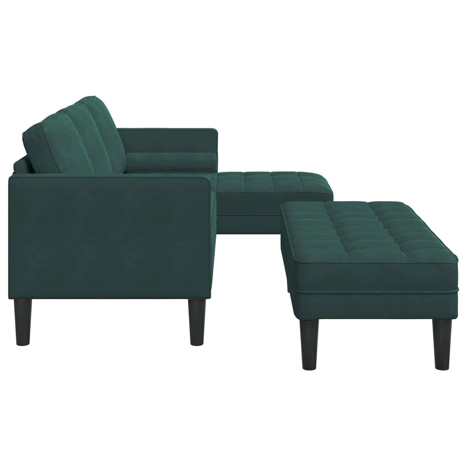 Ensemble de Canapés avec coussin 2 pcs Vert foncé Polyester - XIOS