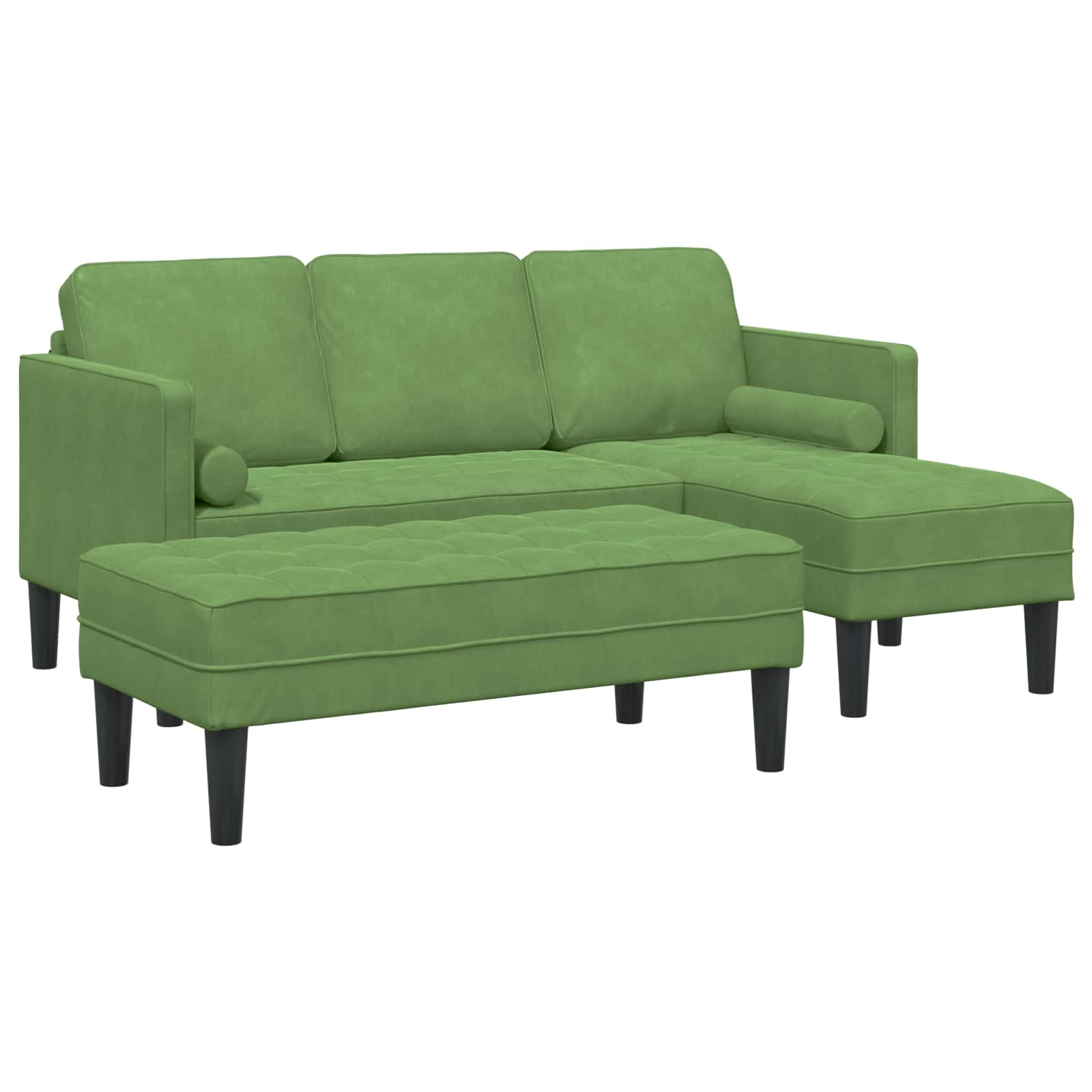 Ensemble de Canapés avec coussin 2 pcs Vert clair Polyester - XIOS