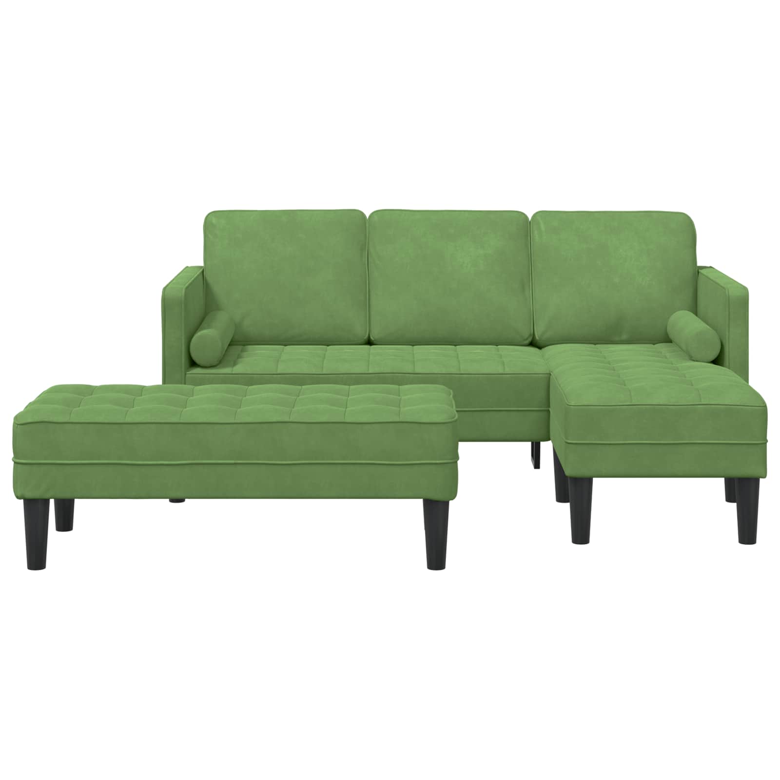 Ensemble de Canapés avec coussin 2 pcs Vert clair Polyester - XIOS