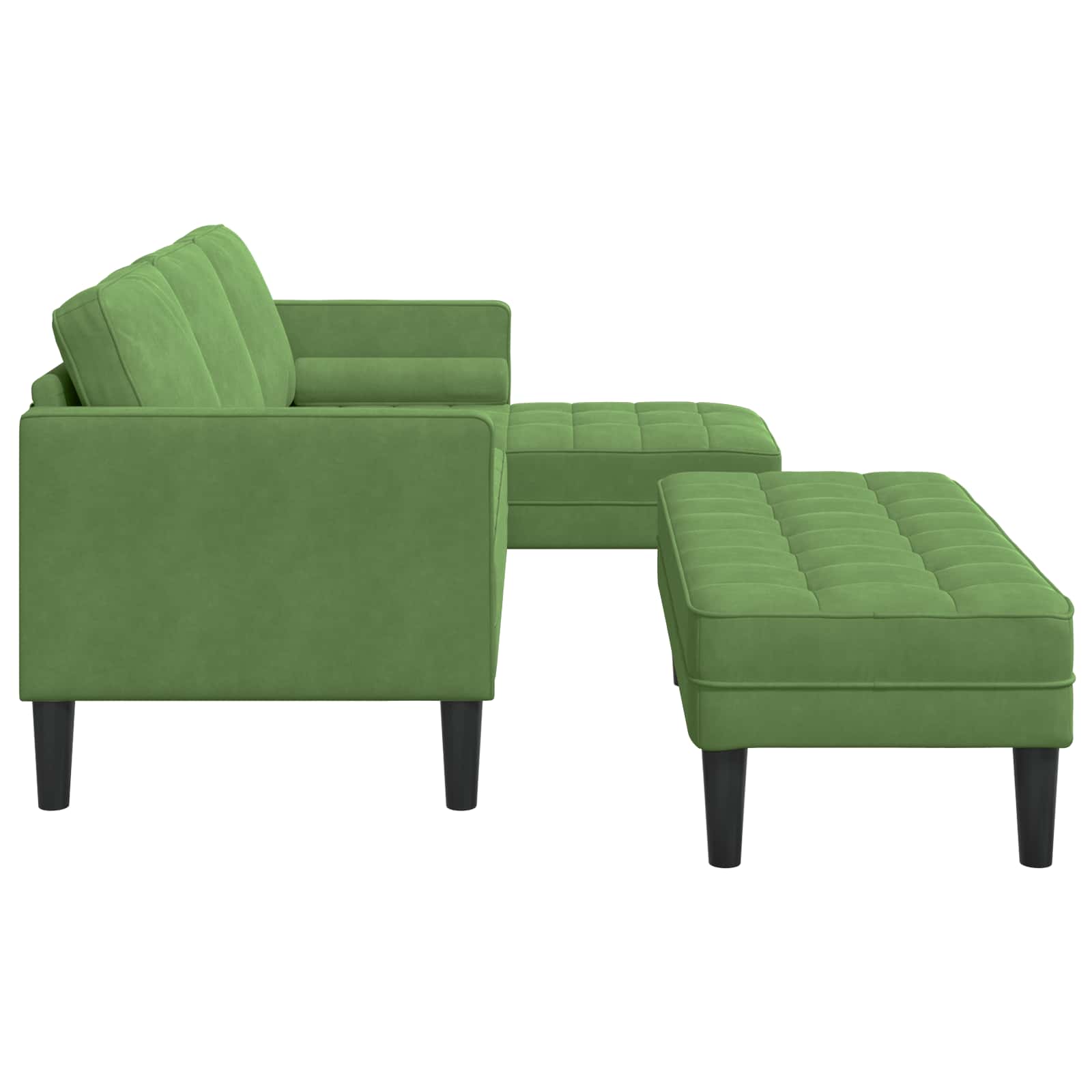 Ensemble de Canapés avec coussin 2 pcs Vert clair Polyester - XIOS
