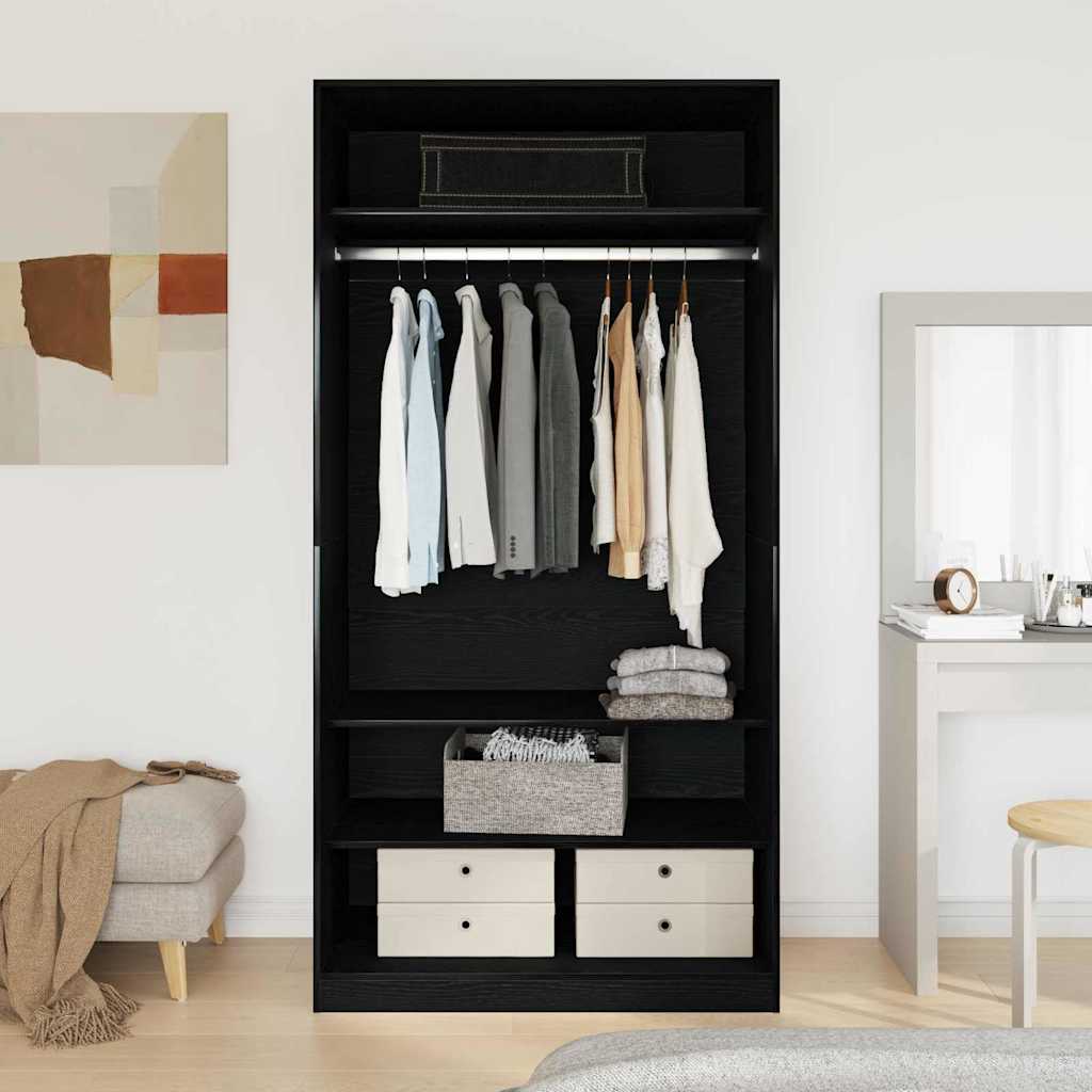 Armoire Chêne noir 100 x 50 x 200 cm Bois d'ingénierie - XIOS