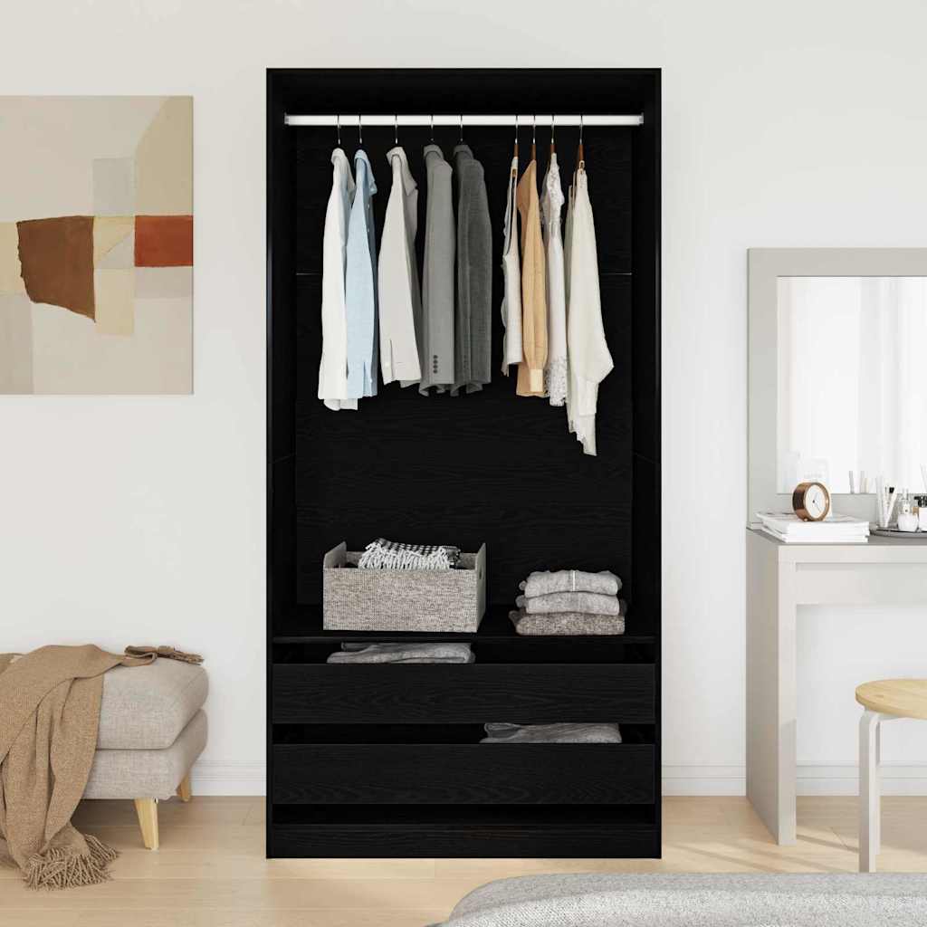 Armoire Chêne noir 100 x 50 x 200 cm Bois d'ingénierie - XIOS