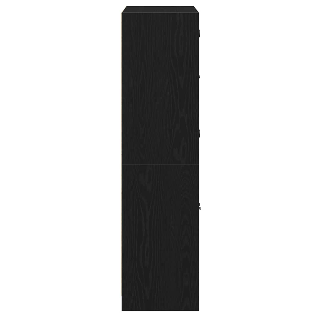 Haut Armoire Noir 68 x 37 x 142 cm Bois d'ingénierie - XIOS