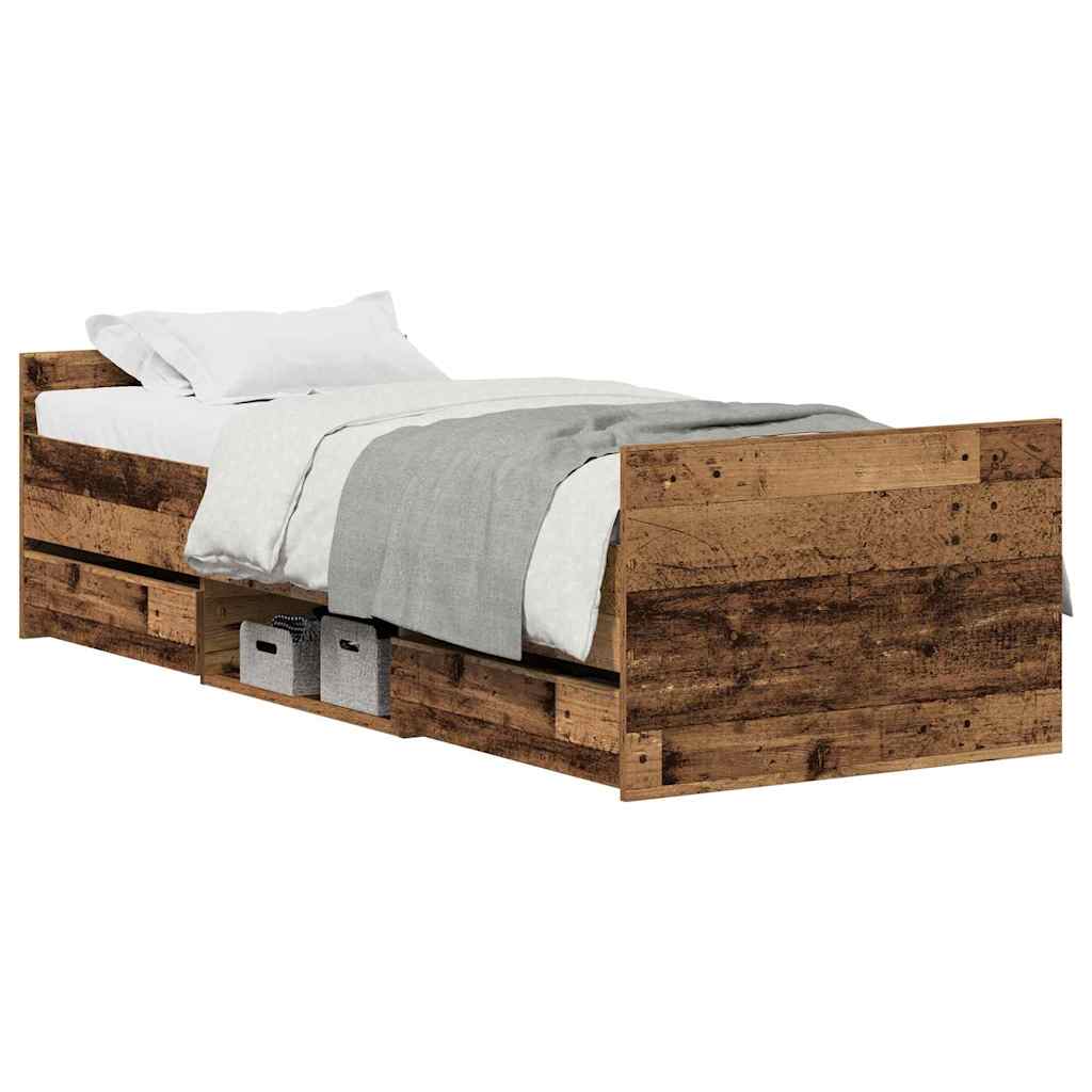 Cadre de lit Bois ancien 75 x 190 cm Bois d'ingénierie - XIOS