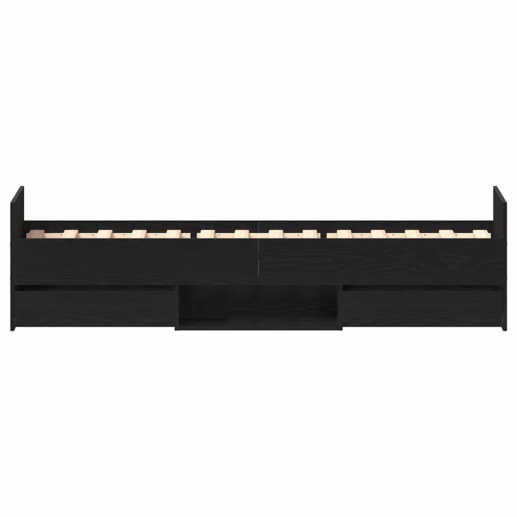 Cadre de lit Chêne noir 75 x 190 cm Bois d'ingénierie - XIOS