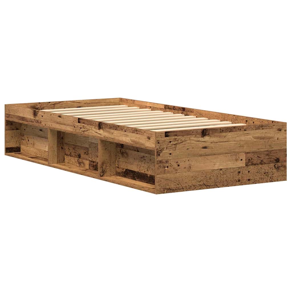 Cadre de lit sans matelas bois ancien 75 x 190 cm bois d'ingénierie - XIOS