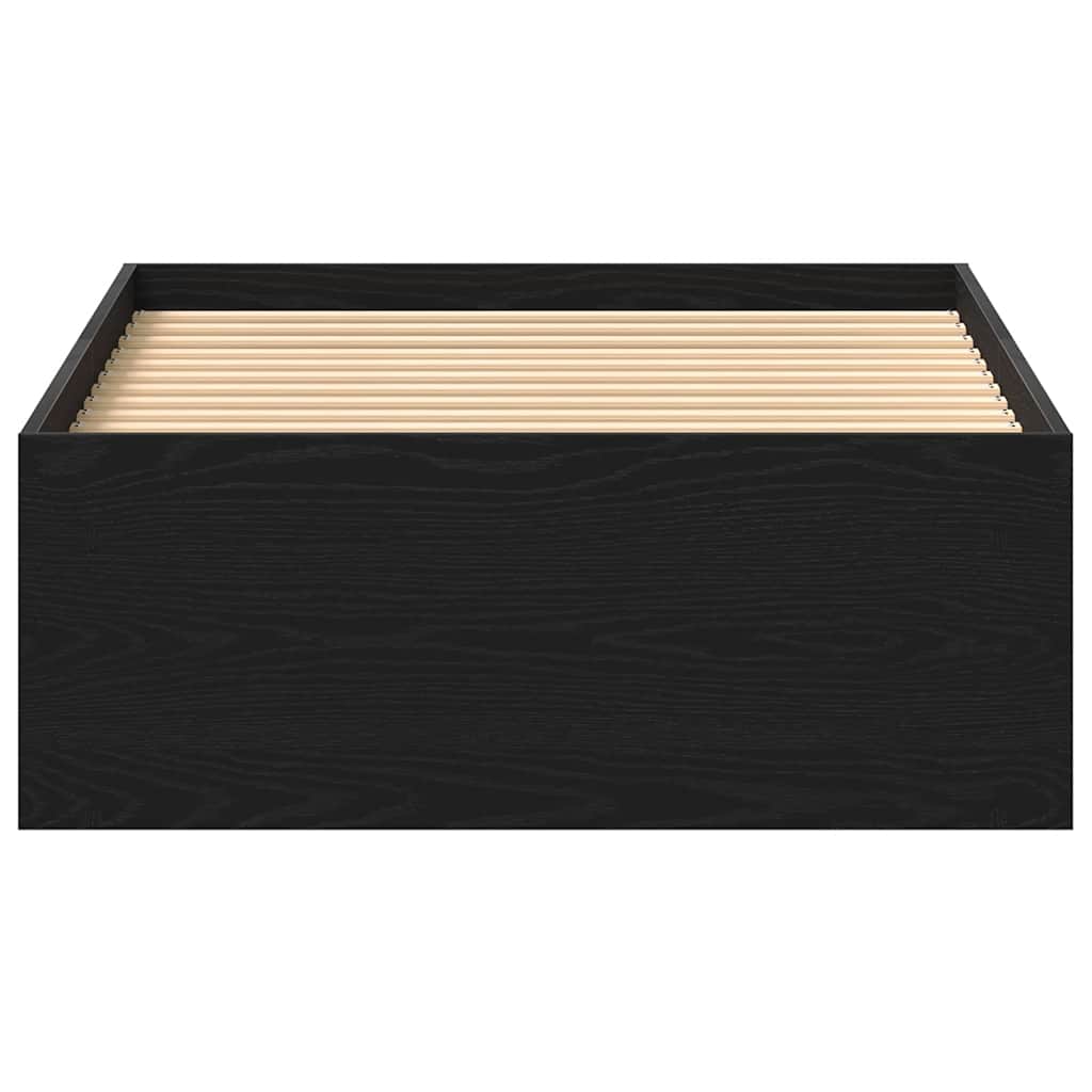 Cadre de lit sans matelas en chêne noir 75x190 cm bois d'ingénierie - XIOS