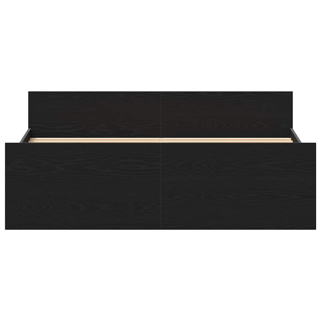 Cadre de lit sans matelas en chêne noir 140x200 cm bois d'ingénierie - XIOS