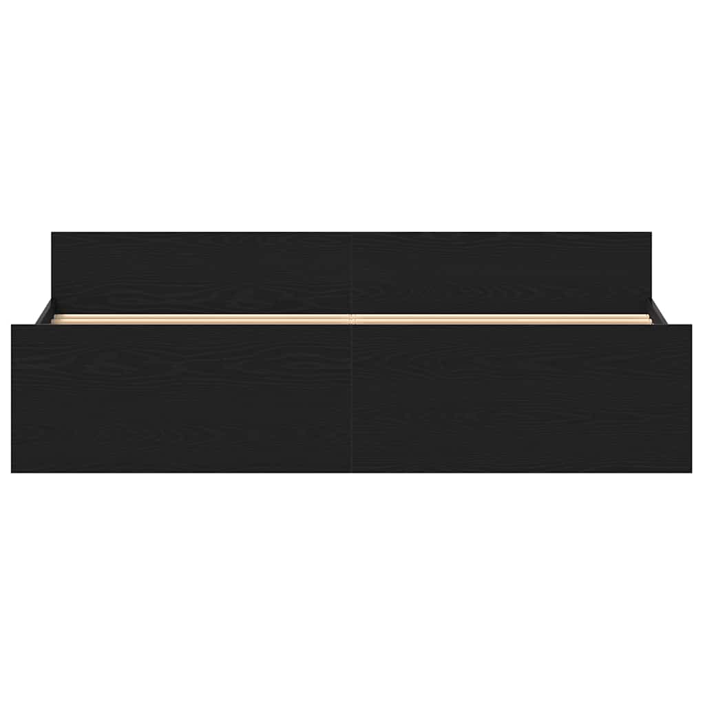 Cadre de lit sans matelas Chêne noir 180 x 200 cm Bois d'ingénierie - XIOS