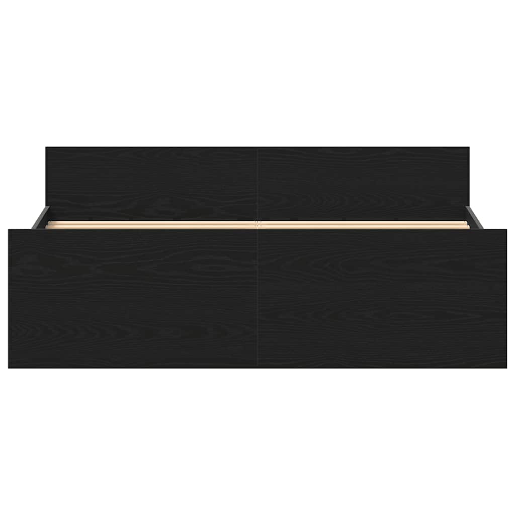 Cadre de lit sans matelas chêne noir 120 x 190 cm bois d'ingénierie - XIOS