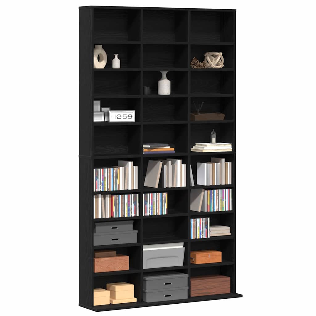Meuble CD Chêne noir 101 x 23 x 177.5 cm Bois d'ingénierie - XIOS