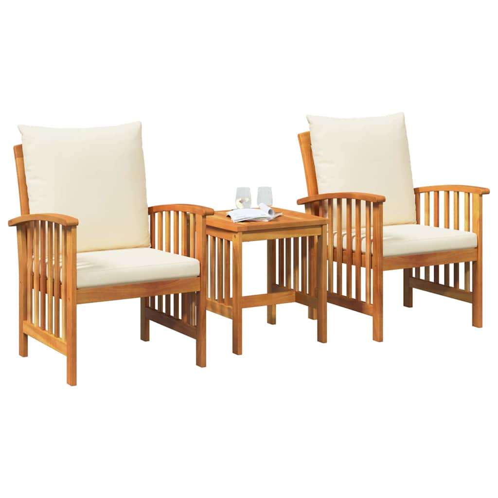 Ensemble de canapé de jardin avec coussin 3 pcs Huile Naturelle - XIOS