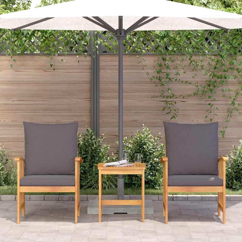 Ensemble de canapé de jardin avec coussin 3 pcs Huile Naturelle - XIOS