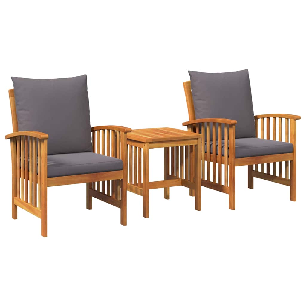 Ensemble de canapé de jardin avec coussin 3 pcs Huile Naturelle - XIOS