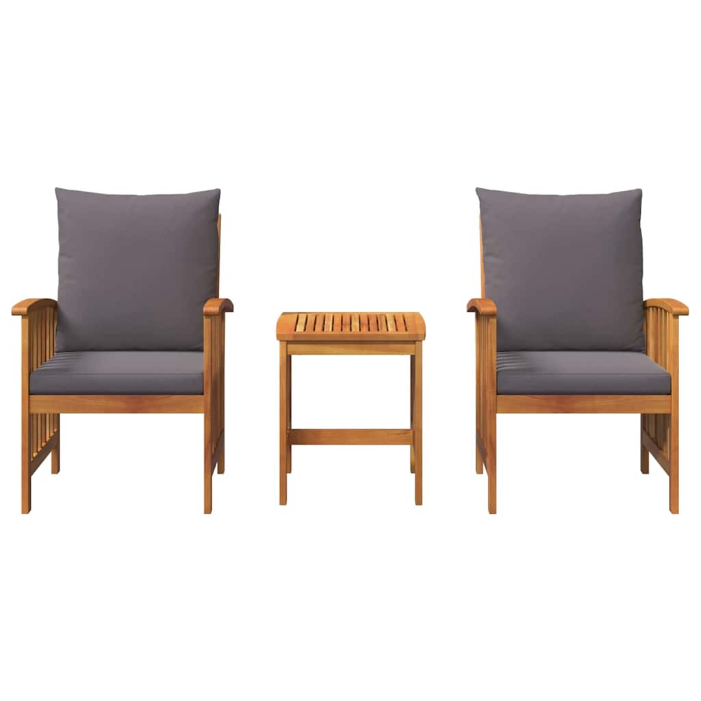 Ensemble de canapé de jardin avec coussin 3 pcs Huile Naturelle - XIOS