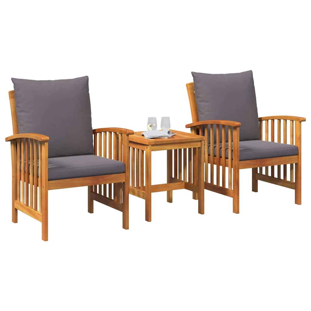 Ensemble de canapé de jardin avec coussin 3 pcs Huile Naturelle - XIOS