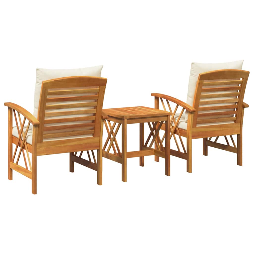 Ensemble de canapé de jardin avec coussin 3 pcs Huile Naturelle - XIOS