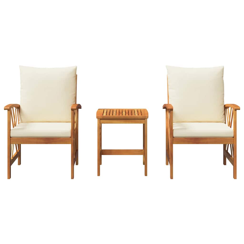 Ensemble de canapé de jardin avec coussin 3 pcs Huile Naturelle - XIOS