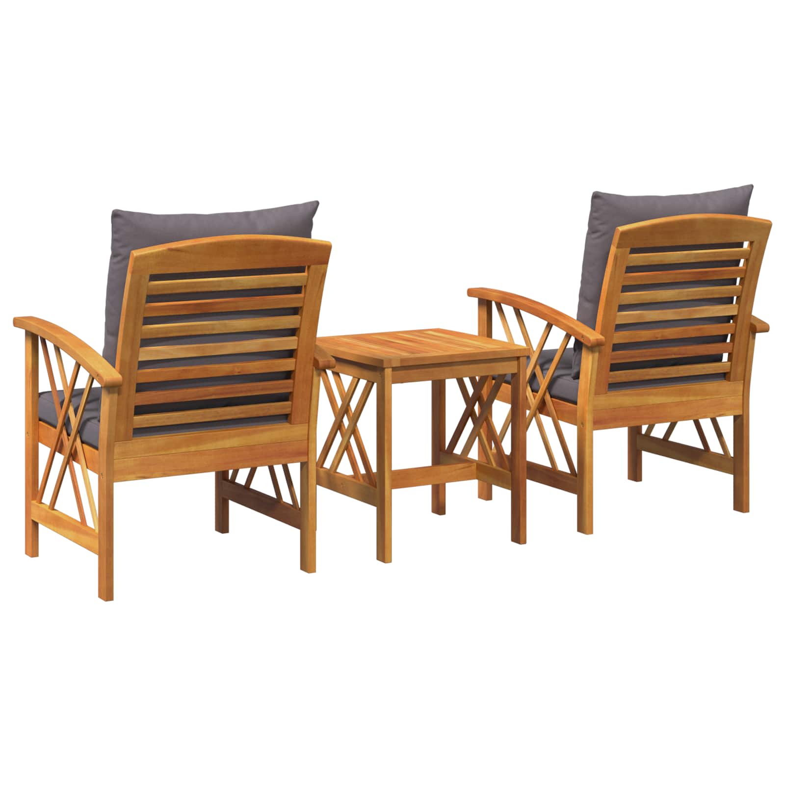 Ensemble de canapé de jardin avec coussin 3 pcs Huile Naturelle - XIOS
