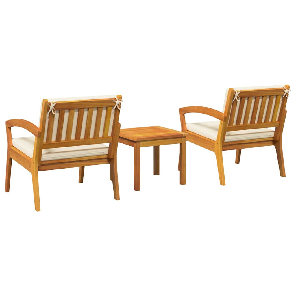 Ensemble bistrot avec coussin 3 pcs Marron Polyester - XIOS
