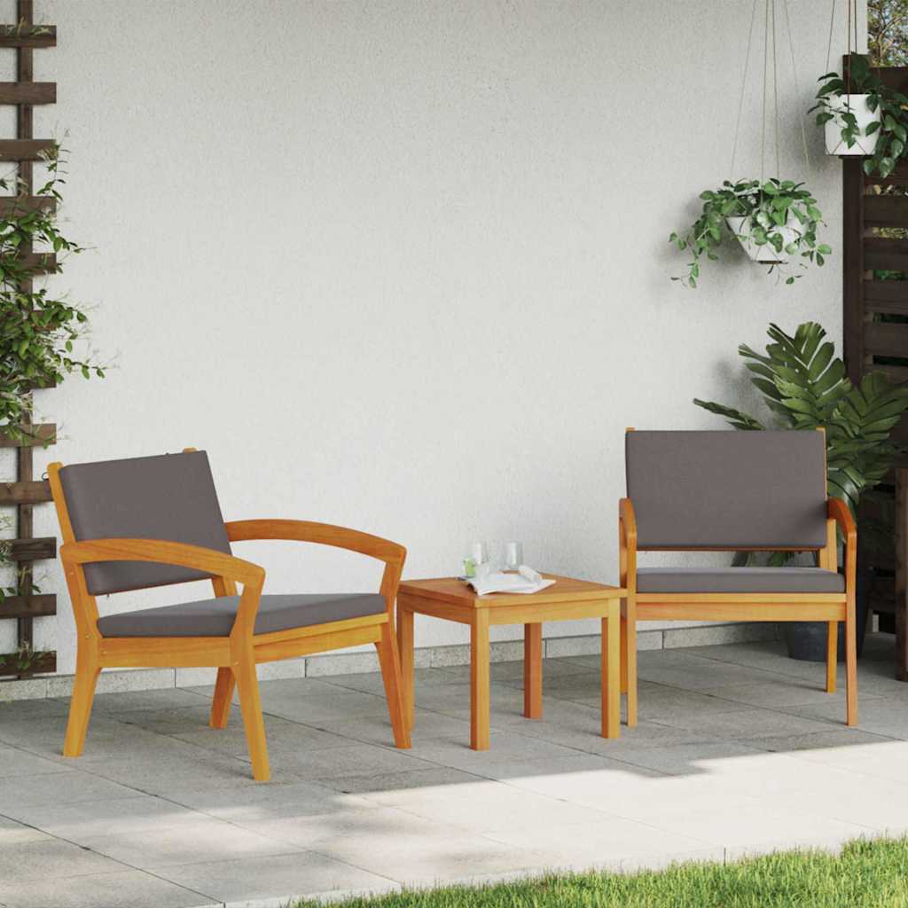 Ensemble bistrot avec coussin 3 pcs Marron Polyester - XIOS