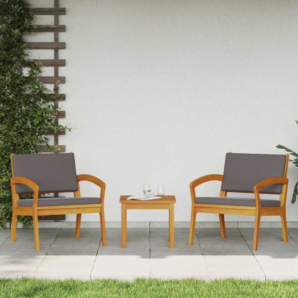 Ensemble bistrot avec coussin 3 pcs Marron Polyester - XIOS