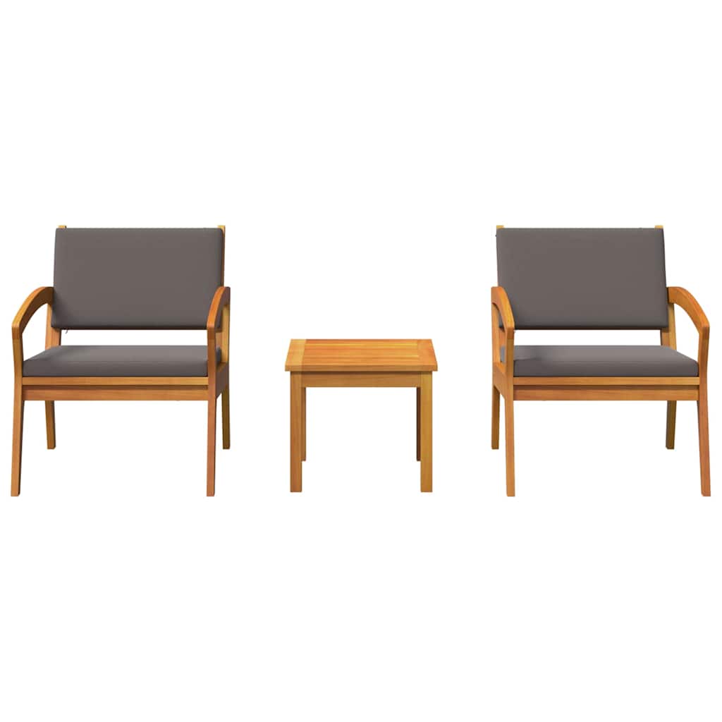 Ensemble bistrot avec coussin 3 pcs Marron Polyester - XIOS