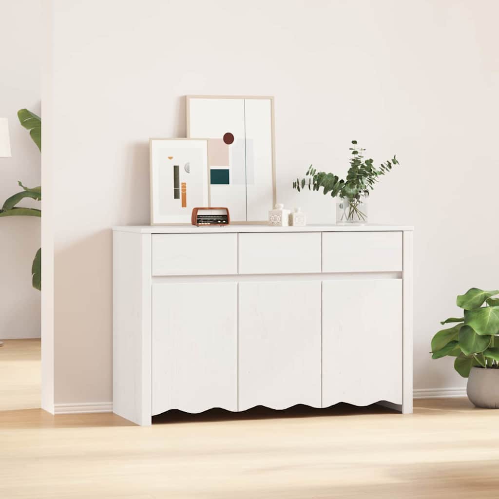Buffet Drammen Blanc 114 x 43 x 75.5 cm Bois de pin massif - XIOS