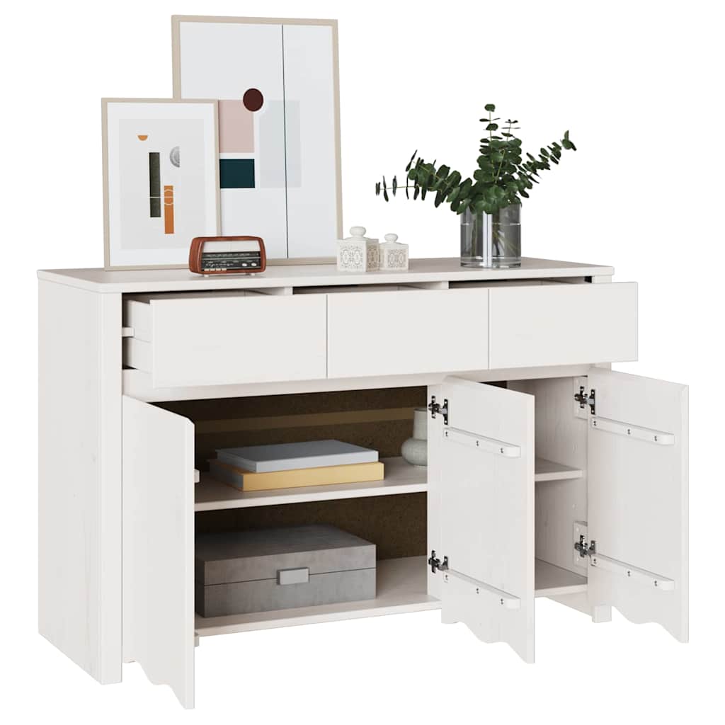 Buffet Drammen Blanc 114 x 43 x 75.5 cm Bois de pin massif - XIOS