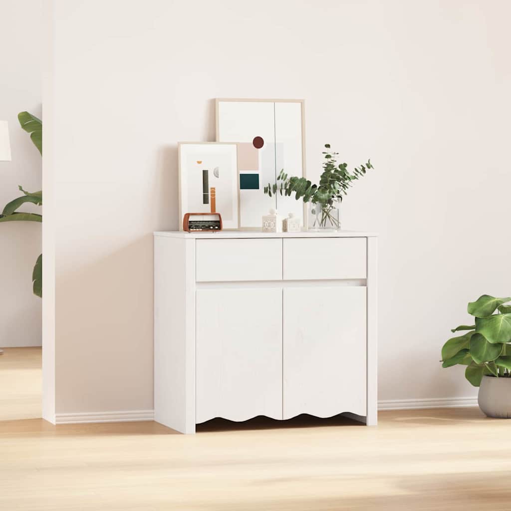 Buffet Drammen Blanc 79 x 43 x 75,5 cm Bois de pin massif - XIOS